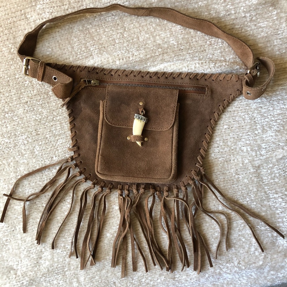 Brown Leather Belt Bag